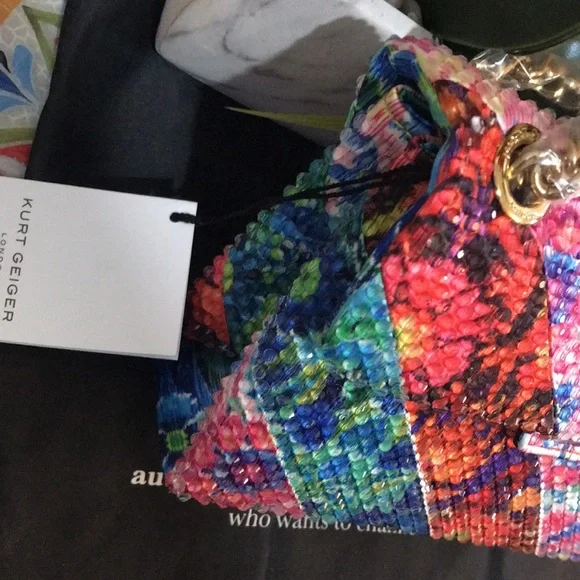 kurt Geiger London Mini Kensington Crystal Shoulder Bag - Picture 3 of 16